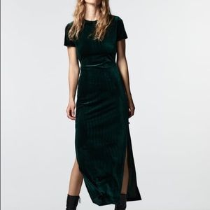 Zara Velvet Midi Dress